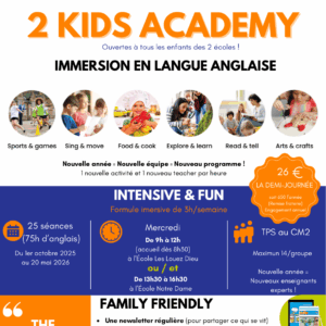 Kids Academy - 2025-2026 - Écoles Les Louez Dieu  et/ou  Notre Dame, Arras