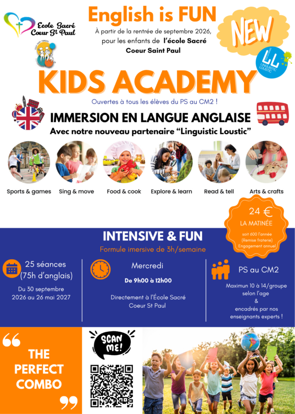 Kids Academy - 2026-2027 - École Sacré Coeur St Paul, Mouvaux – Image 2
